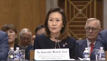 Michelle Steel, the nominee for U.S. ambassador to South Korea, speaks during her confirmation hearing at the Senate Foreign Relations Committee at the Capitol in Washington on May 20, 2026, in this photo captured from a livestream from the committee's website. (PHOTO NOT FOR SALE) (Yonhap)