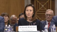 Michelle Steel, the nominee for U.S. ambassador to South Korea, speaks during her confirmation hearing at the Senate Foreign Relations Committee at the Capitol in Washington on May 20, 2026, in this file photo captured from a livestream from the committee's website. (PHOTO NOT FOR SALE) (Yonhap)