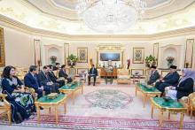 The meeting between NA Vice Chairman Nguyen Khac Dinh and Sultan of Brunei Haji Hassanal Bolkiah in Bandar Seri Begawan on August 10 (Photo: VNA)