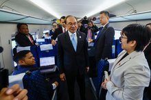 SHANGHAI, Sept 23 - Prime Minister Datuk Seri Anwar Ibrahim marks a significant milestone during his working visit to China as he takes his first-ever ride on China "'s high-speed train from Shanghai to Hangzhou, departing from Shanghai Hongqiao Railway Station