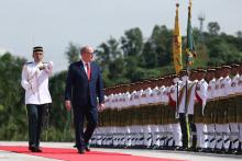KUALA LUMPUR, Nov 27 -- Prince Albert II of Monaco inspected the guard of honor from the Royal Malay Regiment’s (RAMD) at a State Welcoming Ceremony at Malaysia's national palace, Istana Negara today.  -- fotoBERNAMA (2023) COPYRIGHT RESERVED