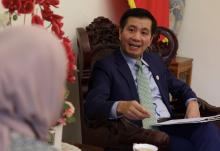 Vietnamese Ambassador to Malaysia Dinh Ngoc Linh during an exclusive interview at Embassy of Vietnam in Malaysia recently. -- (photoBERNAMA)