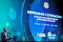 KUALA LUMPUR, May 6 -- Malaysian Prime Minister Anwar Ibrahim officiating the Defence Services Asia (DSA) 2024 and National Security Asia (NATSEC ASIA) 2024 here Monday. fotoBERNAMA (2024) COPYRIGHT RESERVED