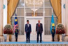 Malaysian Prime Minister Anwar Ibrahim attending an official welcoming ceremony by the Kazakhstan President Kassym-Jomart Tokayev at the Presidential Palace (Ak Orda) on Thursday.