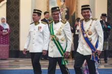 KUALA LUMPUR, July 20 -- Malaysia's Prime Minister Anwar Ibrahim arrived at the grounds of Istana Negara in conjunction with the Coronation Ceremony of the 17th Yang Di-Pertuan Agong Saturday