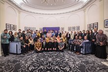 Malaysia’s Deputy Prime Minister Fadillah Yusof poses for a group photo during meet-and-greet event with the Malaysian diaspora in the United Kingdom (UK) at the Malaysian High Commission in London on Friday.