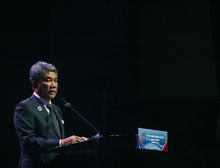 KUALA LUMPUR, July 9 -- Malaysian Foreign Minister, Datuk Seri Mohamad Hasan delivers his speech during the opening ceremony of the 58th ASEAN Foreign Ministers’ Meeting (AMM) and related meetings at the Kuala Lumpur Convention Centre today.  --fotoBERNAMA (2025) COPYRIGHT RESERVED