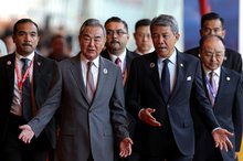 KUALA LUMPUR, July 10 — Malaysia’s Foreign Minister, Datuk Seri Mohamad Hasan, and China’s Minister of Foreign Affairs, Wang Yi, arrive at the Kuala Lumpur Convention Centre to attend the ASEAN Post-Ministerial Conference with China, held in conjunction with the 58th ASEAN Foreign Ministers’ Meeting (AMM) and related meetings today. -- fotoBERNAMA (2025) COPYRIGHT RESERVED