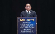 KUALA LUMPUR, Aug 3 -- Defence Minister Datuk Seri Mohamed Khaled Nordin delivers his welcome remarks at the 37th Annual International Military Law and Operations Strategic Engagement (MILOPS) 2026 today.  --fotoBERNAMA (2026) COPYRIGHT RESERVED