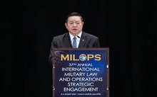 KUALA LUMPUR, Aug 3 -- ASEAN Secretary-General Dr Kao Kim Hourn delivers a speech at the 37th Annual International Military Law and Operations Strategic Engagement (MILOPS) 2026 today.  --fotoBERNAMA (2026) COPYRIGHT RESERVED