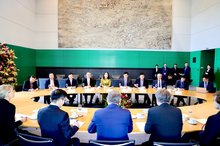 Vietnamese Vice State President Vo Thi Anh Xuan hold talks with Vice President of the German Bundestag Bodo Ramelow on July 2 during her working trip for the Global Women Leaders’ Summit in Berlin. (Photo: VNA)