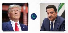 PM, Mohammed Shia al-Sudani, (right), US President-elect Donald Trump (left)