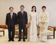 President Vo Van Thuong, Emperor Naruhito and their spouses (Photo: VNA)