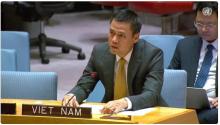 Ambassador Dang Hoang Giang, Permanent Representative of Vietnam to the United Nations (UN) speaks at the open debate on August 21. (Photo: VNA)
