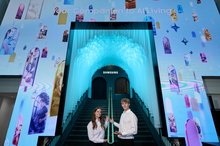 This image, provided by South Korean tech giant Samsung Electronics Co. on Sept. 2, 2026, shows its booth at IFA 2026. (PHOTO NOT FOR SALE) (Yonhap)