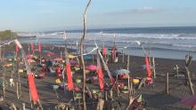 Beach in Bali of Indonesia.