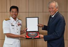 Chief of Royal Malaysian Navy (RMN) Admiral Abdul Rahman Ayob (left) and Singapore's Minister for Defence Dr Ng Eng Hen. Pix credit: Dr Ng's Facebook  