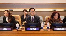 Ambassador Do Hung Viet, Permanent Representative of Vietnam to the UN, ,chairs the seminar. (Photo: VNA)