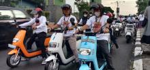 Electric vehicle (EV) in Parepare CIty, of South Sulawesi, Monday (Oct 25). ANTARA/Nur Suhra Wardyah