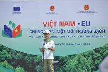 Ambassador and head of the EU Delegation to Vietnam Julien Guerrier addresses the Vietnam - EU Day in Ha Long city, Quang Ninh province, on May 12. (Photo: VNA)