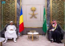 HRH Crown Prince Meets with Chad's Chairman of Transitional Military Council
