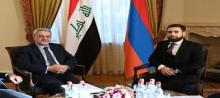 Arminian Deputy Foreign Minister Vahan Kostanyan (right), Undersecretary of the Ministry of Foreign Affairs for Bilateral Relations, Ambassador Muhammad Hussein Muhammad Bahr al-Ulum (left)