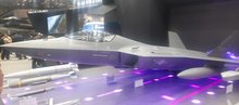 One of KIA's aircraft showcase in the ADEX 2025 International Aerospace & Defense Exhibition in Seoul
