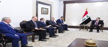 PM, Mohammed Shia Al-Sudani (right), the Security Council of the Russian Federation, Sergey Shoigu (left)