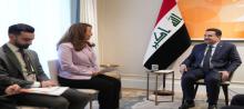 PM, Mohammed Shia Al-Sudani (right), the Executive Director of the United Nations Office on Drugs and Crime (UNDOC)