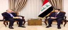Iraq’s National Security Advisor, Qasim al-Araji (right), Australian Ambassador to Iraq, Glenn Miles (left)