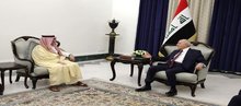 President Abdul Latif Jamal Rashid (right), the Chairman of the Arab Tourism Organization at the League of Arab States, Bandar bin Fahd Al-Fahid (left) 