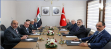 Iraqi delegation headed by FM, Fuad Hussein, and the Turkish delegation headed by FM, Hakan Fidan