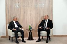 President of the Republic Abdul Latif Jamal Rashid (left), Azerbaijani President Ilham Aliyev, (right)