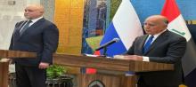 FM, Fuad Hussein (right), Russian Energy Minister Sergei Tsvelev (left)