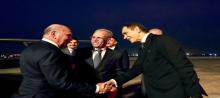 FM, Fuad Hussein (left), Egyptian FM, Badr Abdel Ati ( right)