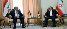 Iranian FM, Abbas Araqchi (right), Iraqi Minister of Foreign Affairs, Fuad Hussein (left) 