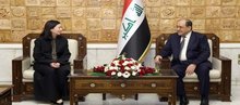 Head of the State of Law Coalition, Nouri al-Maliki, (right), former U.S. Deputy Assistant Secretary of State, Victoria Taylor (left)