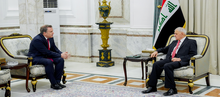 President Abdul Latif Jamal Rashid (right), Turkish Ambassador to Iraq, Anıl Bora İnan, (left)