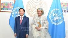 Vietnamese Deputy PM Le Minh Khai meets UN Deputy Secretary General