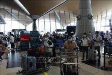 Some 310 Vietnamese citizens were brought home from Malaysia on July 5. (Photo: VNA)