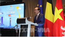 Vietnamese Ambassador to Belgium Nguyen Van Thao speaks at the event.  (Photo: VNA)