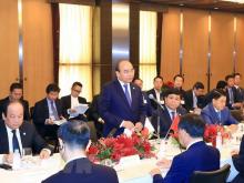 Prime Minister Nguyen Xuan Phuc speaks at the meeting with Japanese real estate firms (Source: VNA)