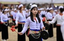 The Muong ethnic women at the Khai ha festival (Photo: VNA)