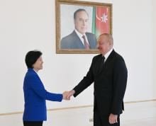 President Ilham Aliyev received delegation led by Vice-Chairperson of National Committee of Chinese People's Political Consultative Conference 