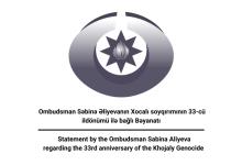 Azerbaijani Ombudsperson issues statement on 33rd anniversary of Khojaly Genocide