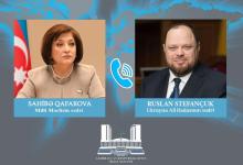 Azerbaijani, Ukrainian Parliamentary Speakers discuss interparliamentary cooperation over phone