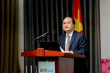 Minister of Education and Training Phung Xuan Nha speaks at the workshop (Photo: https://moet.gov.vn/) 