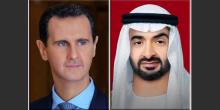 President al-Assad and Sheikh Mohamed bin Zayed Al Nahyan, exchange Eid al-Adha greetings