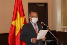 Vietnamese Ambassador to Japan Vu Hong Nam speaks at the press conference on the second Vietnam Summit in Japan (Photo: VNA)