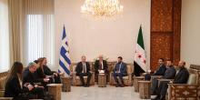 President al-Sharaa and Minister al-Shaibani receive a high-level Greek delegation